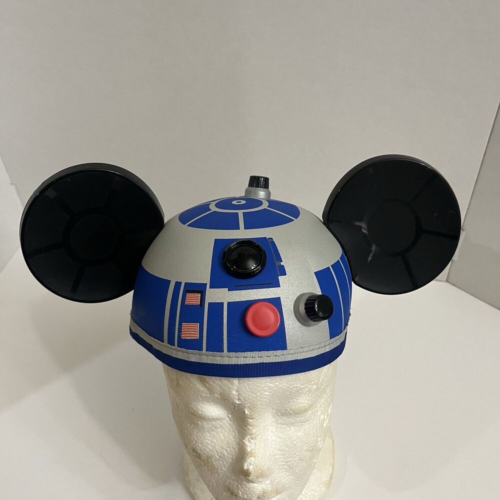 Disney Parks Star Wars R2-D2 Mickey Ears Hat with Strap